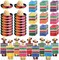 36 Sets Tiny Sombrero Hats Mini Serapes for Bottles Colorful Beer Poncho Cover Cape Sombrero Bottles Topper for Cinco De Mayo Mexican Fiesta Party Table Decorations